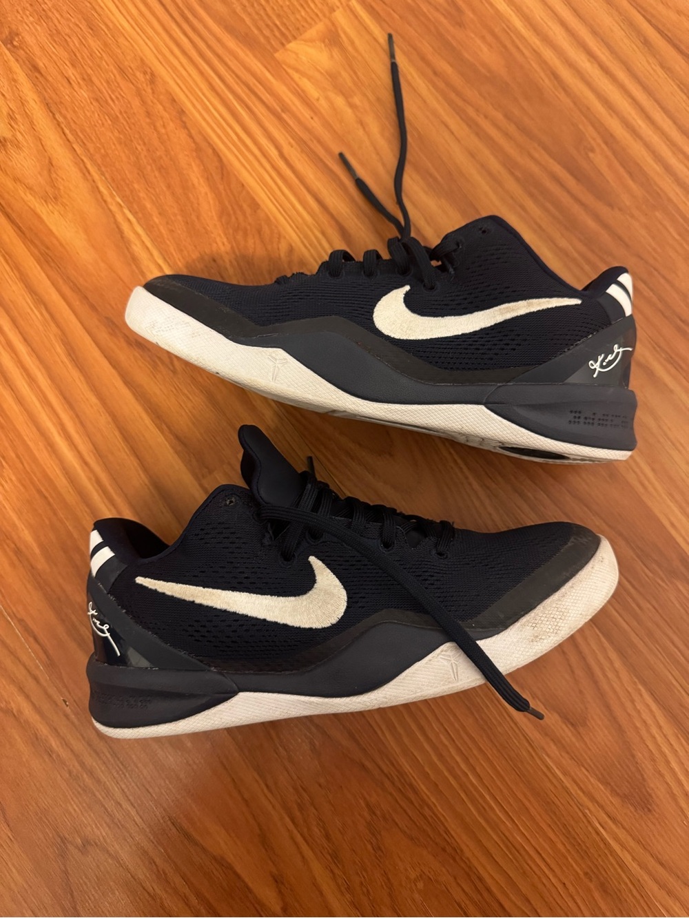 Nike Kids Black and White Low-Top Sneakers KOBE